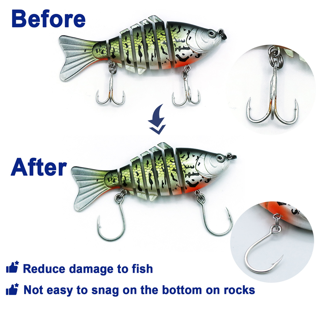 9KM Fishing Hooks 25Pcs Jig Ho - Fishing Hook Offset review and price