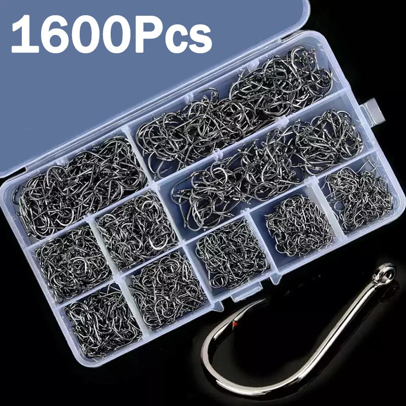 50-1600Pcs/BoxFishing Hooks Ca - Fishing Hook Assortment review and price