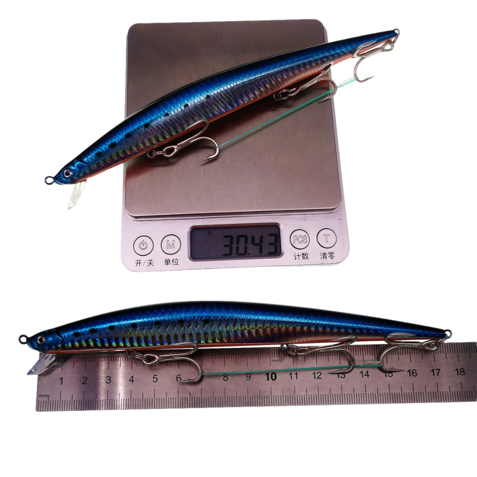 MUKUN 175mm 30g Long Cast Minn - Fishing Hook Treble review and price